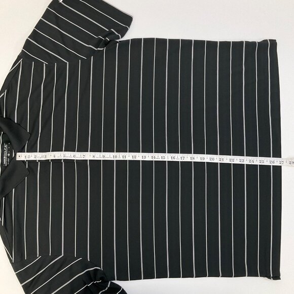 Nike Golf Men's XL Black & White Striped Dri-Fit Short Sleeve Polo Shirt - Picture 6 of 8